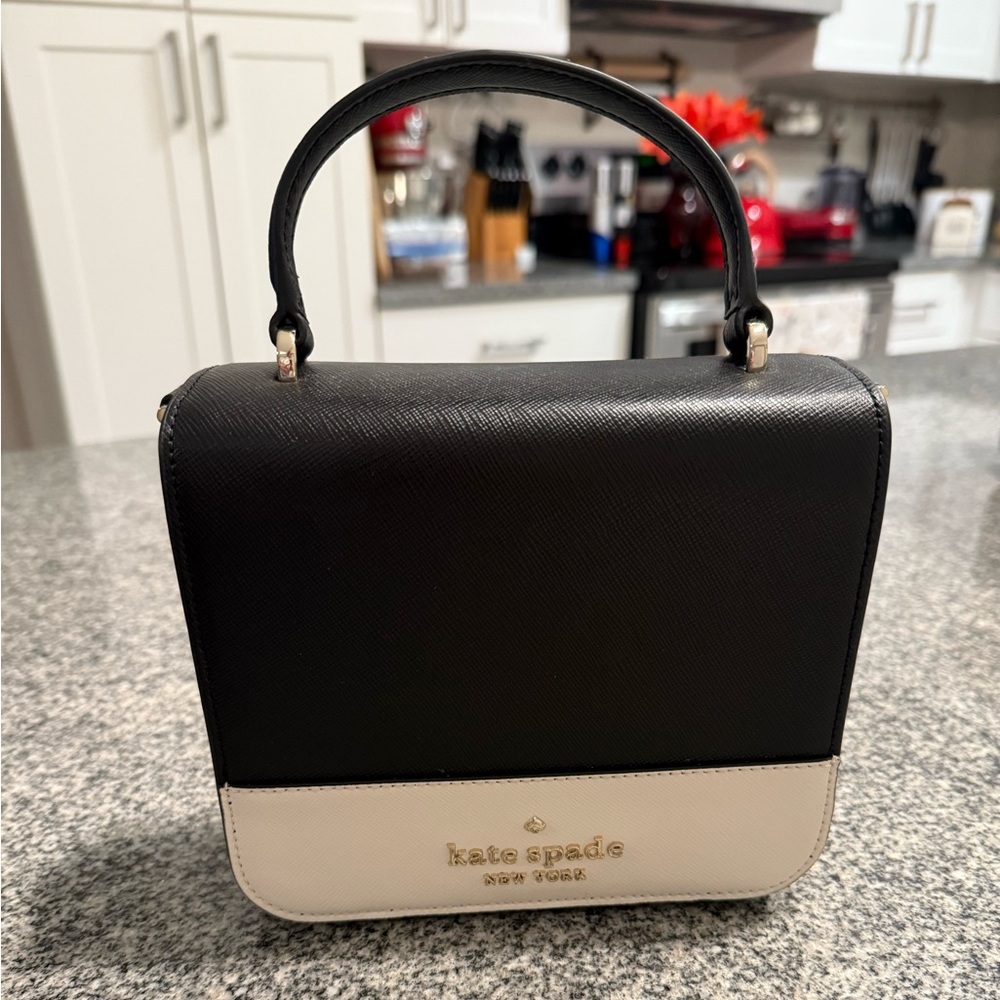 Kate Spade Black and White Mini Crossbody Bag